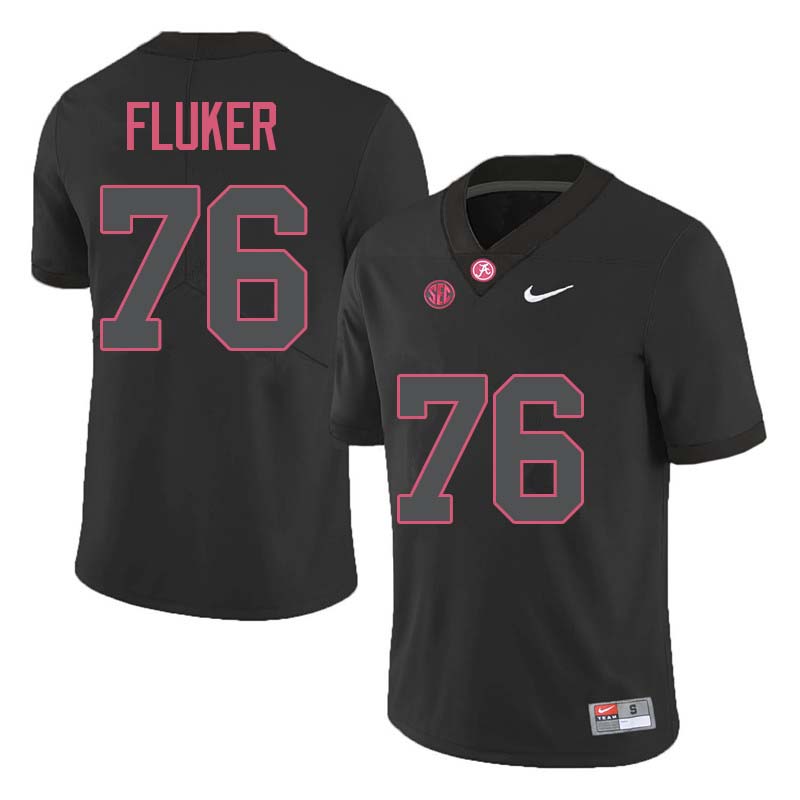 Men #76 D.J. Fluker Alabama Crimson Tide College Football Jerseys Sale-Black